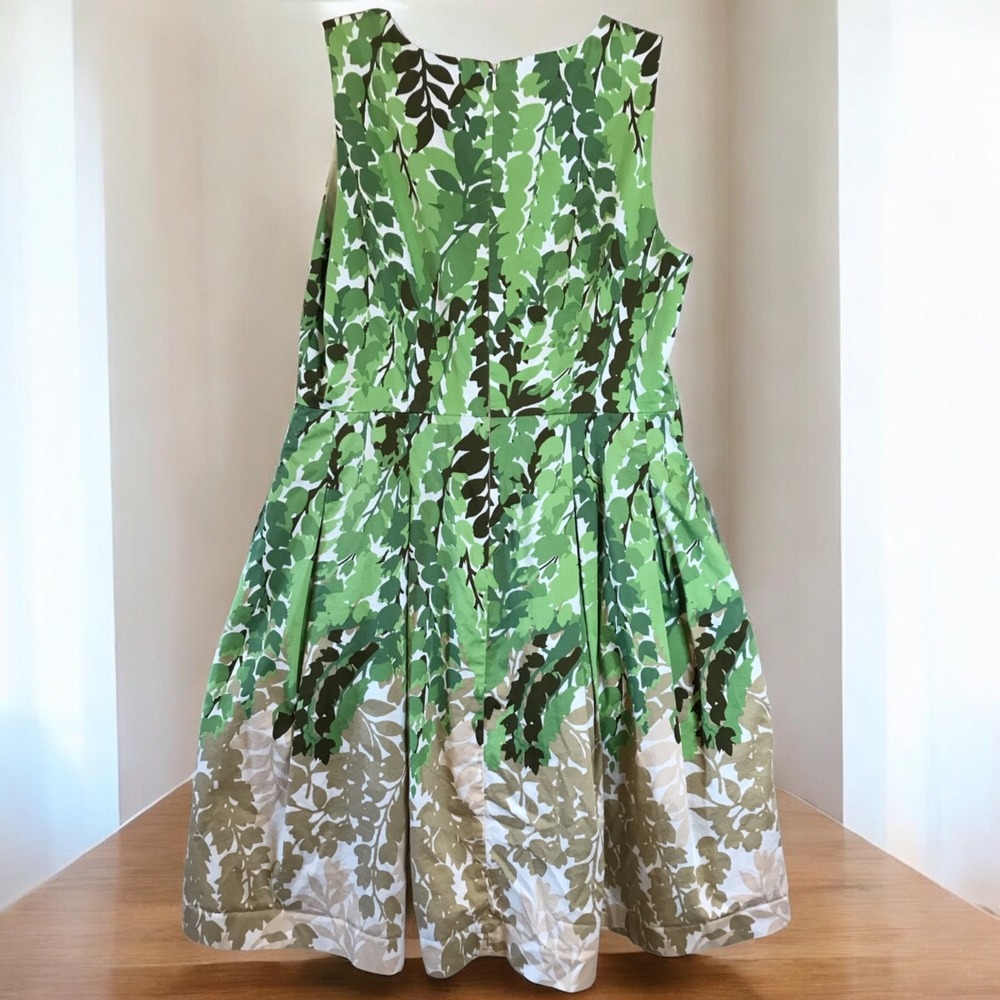 Talbots Womens Size 12 P‎ Faux Wrap sleeveless Cotton Floral Cottagecore Dress - Picture 2 of 6